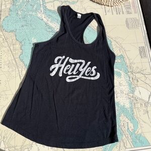 Hell Yes Graphic Screen Printed Tank Top